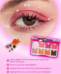 The Powerpuff Girls x Sheglam Shimmer Matte Eyeshadow Palette