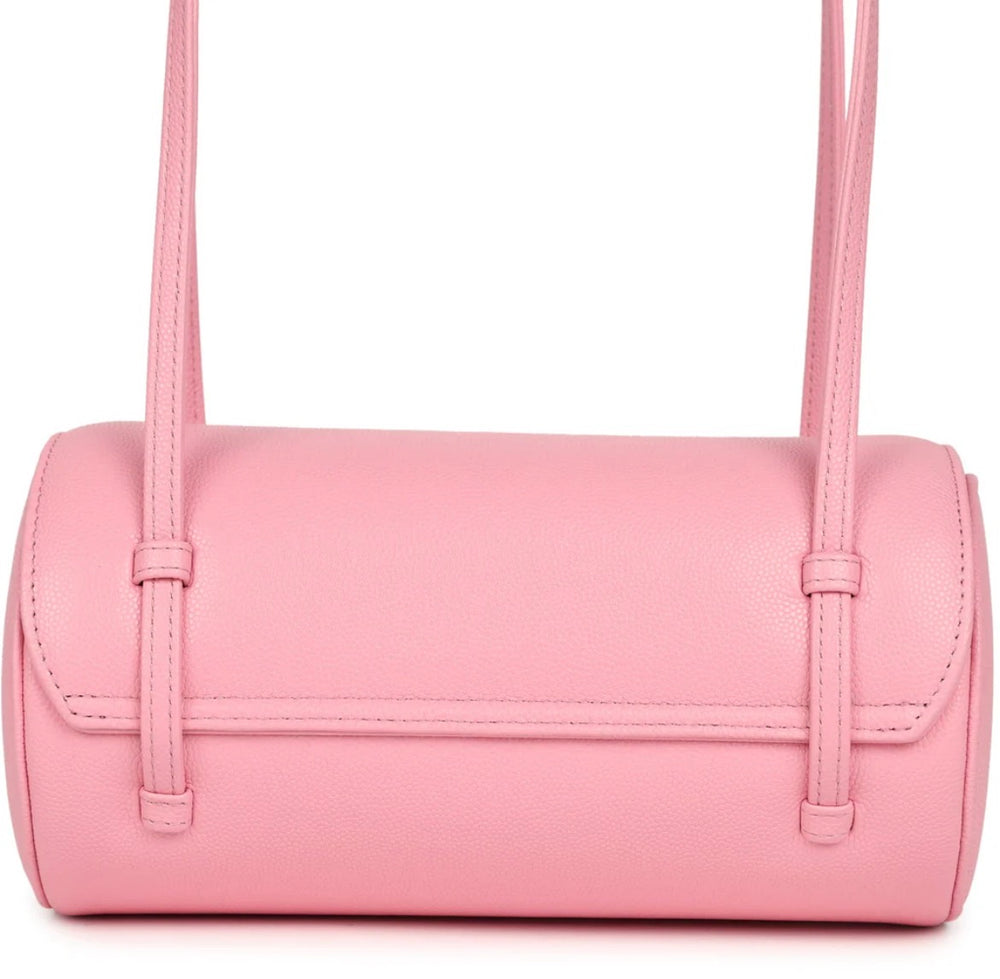 Chanel Preppy Coco Bowling Bag Pink Shiny Caviar Brushed Gold Hardware