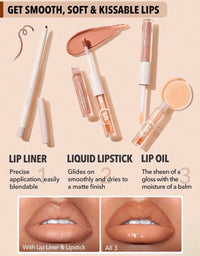 Sheglam - Soft 90s Glam LipLiner & Lip Duo Set