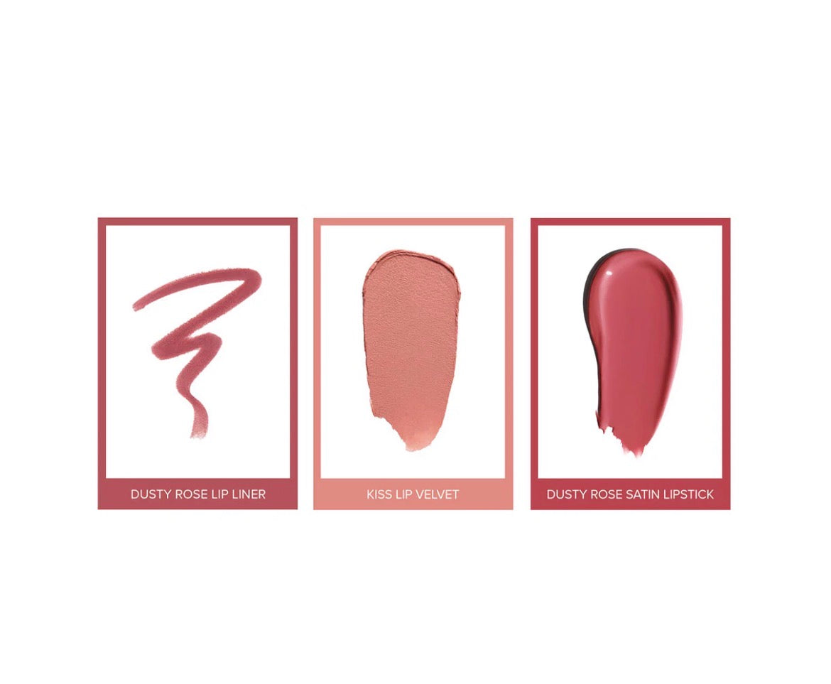Anastasia - Kit Pucker Up Lip Trio - Dusty Rose (Pre Order)