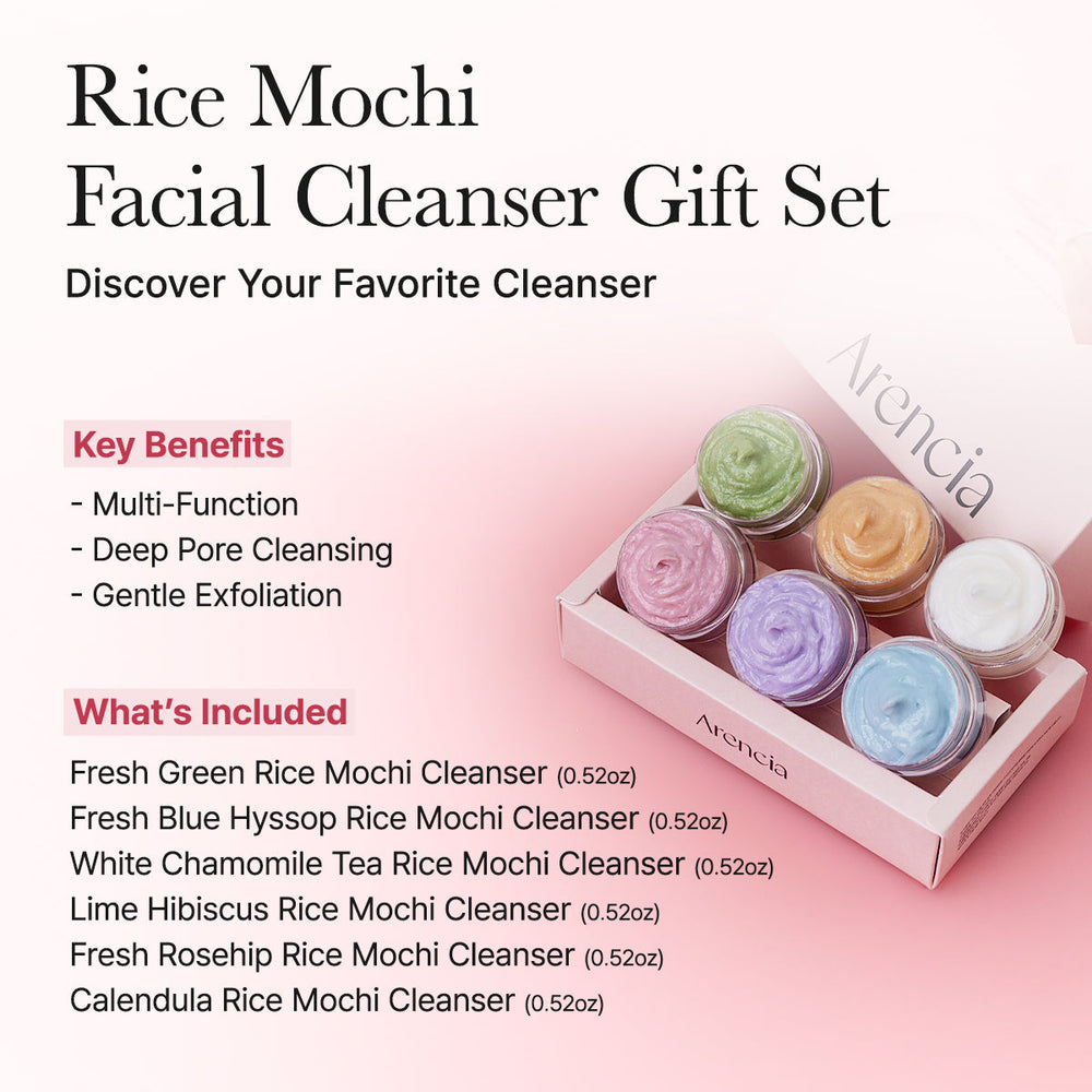 Arencia Rice Mochi Facial Cleanser Goft Set 0.52 Oz Each. (Pre Order)
