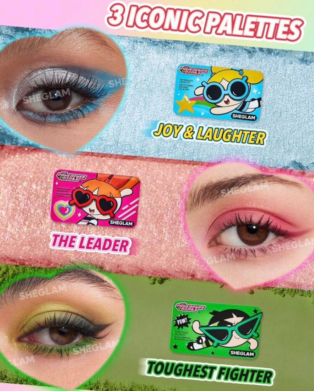 The Powerpuff Girls x Sheglam Shimmer Matte Eyeshadow Palette