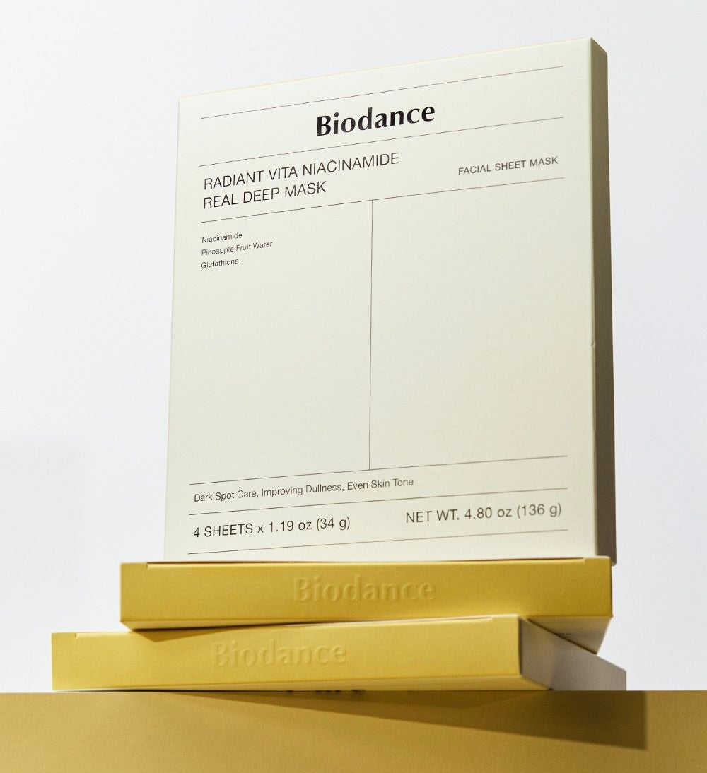 Biodance - Radiant Vita Niacinamide Real Deep Mask pack of 4