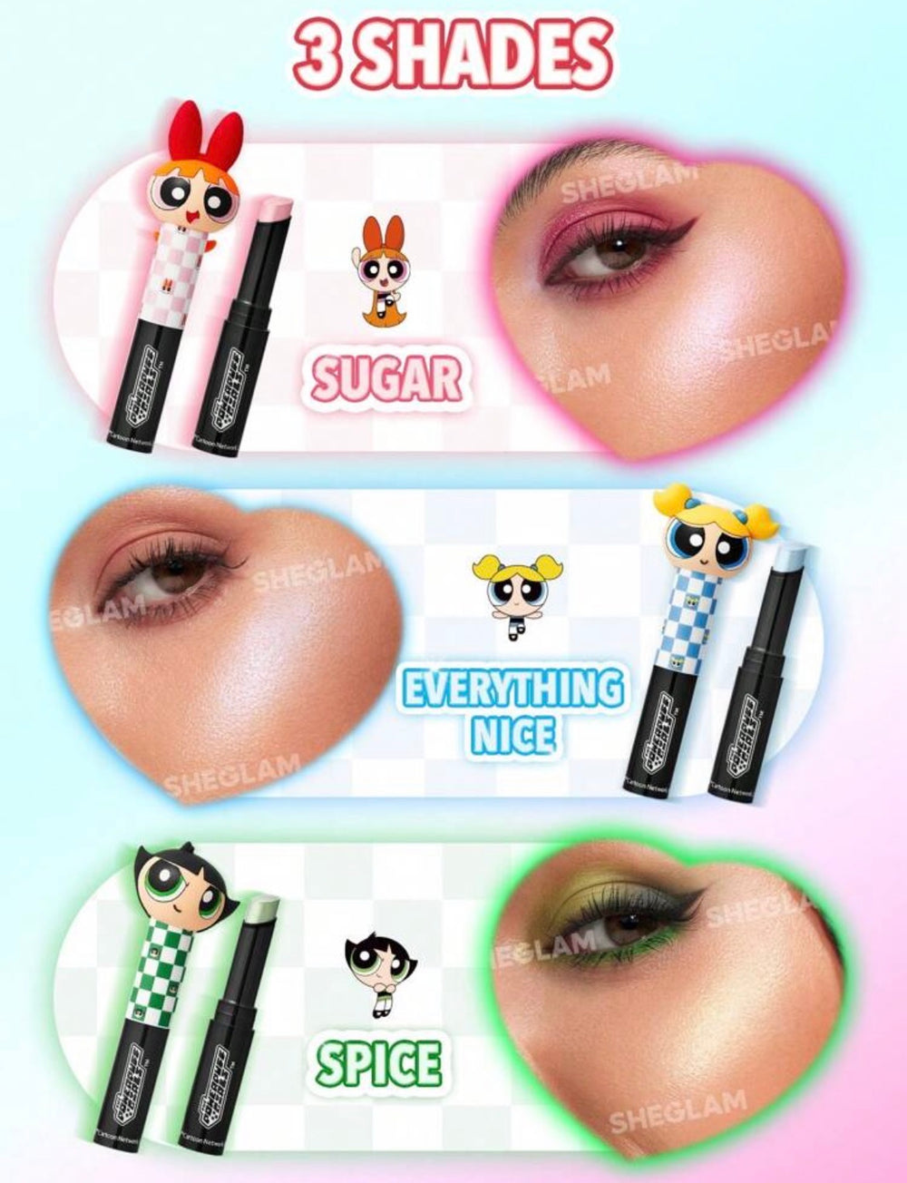 The Powerpuff Girls x Sheglam Full Collection Set