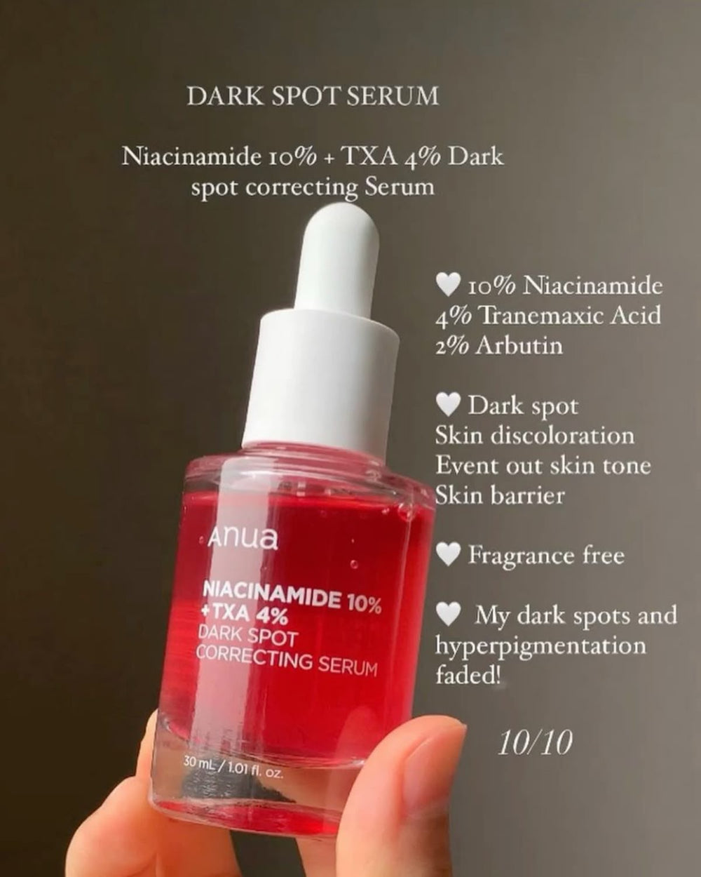 Anua Niacinamide Serum 10% + TXA 4% 30ml
