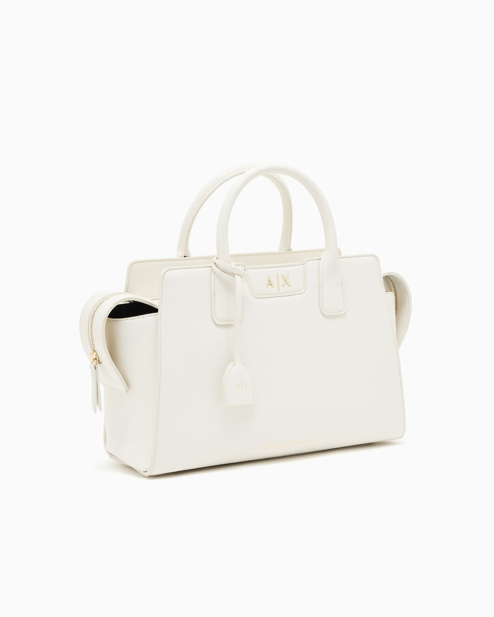 Armani Exchange Faux Leather HandBag White