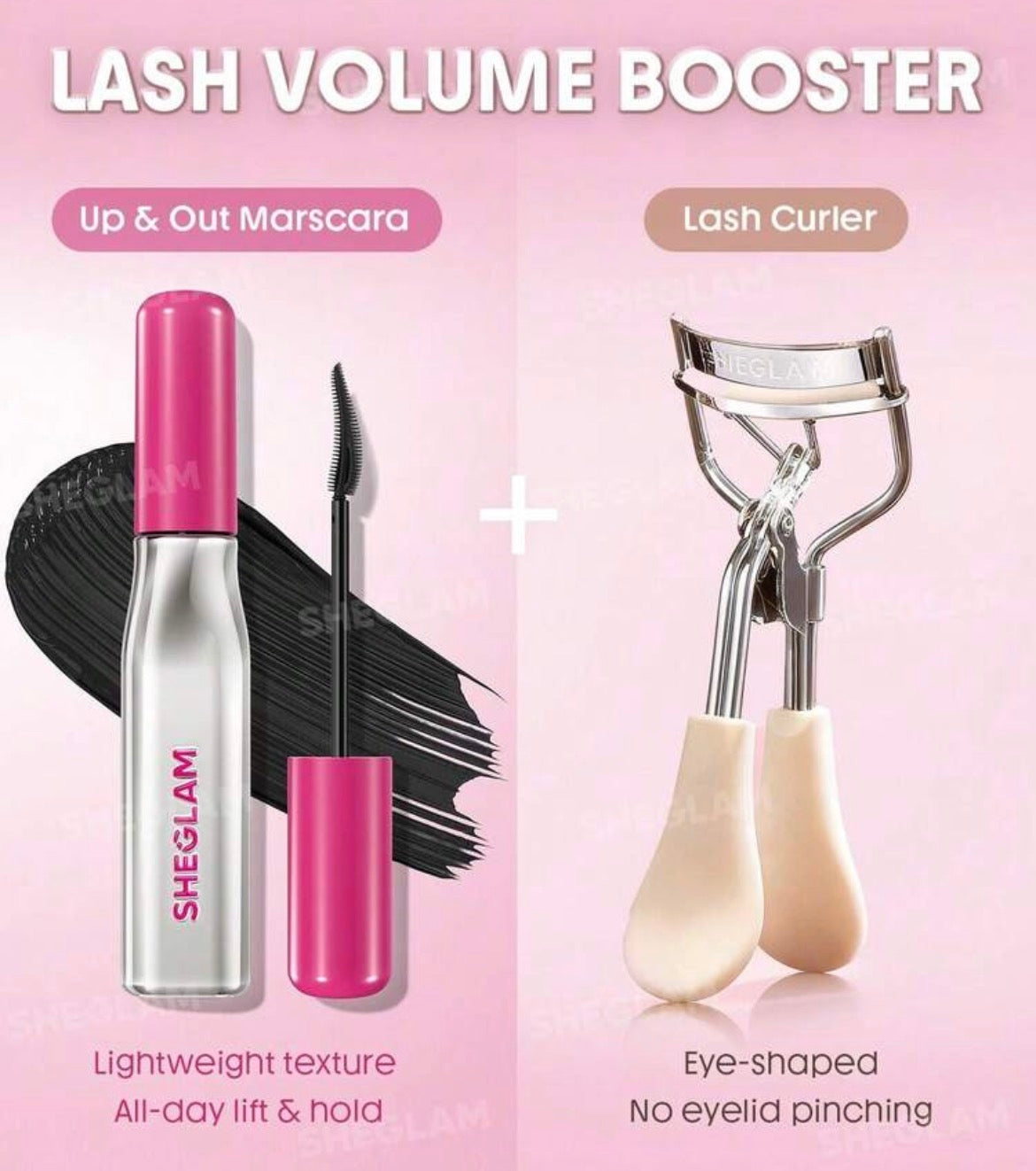 Sheglam Lash Lighter up Mascara + Lash Curler