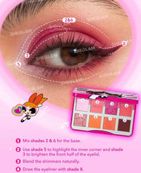 The Powerpuff Girls x Sheglam Shimmer Matte Eyeshadow Palette