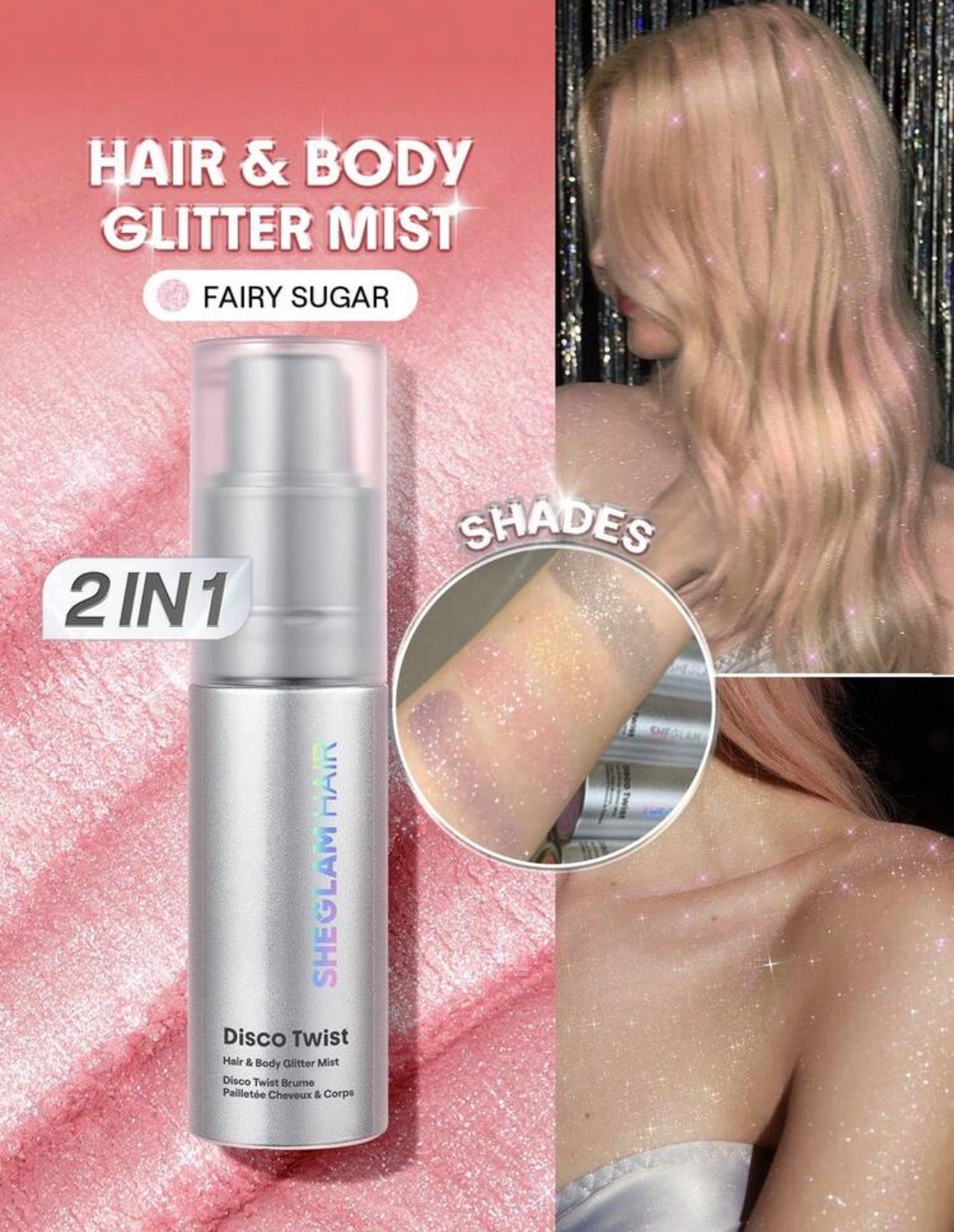 Sheglam Hair Disco Twist Body & Hair Glitter Mist
