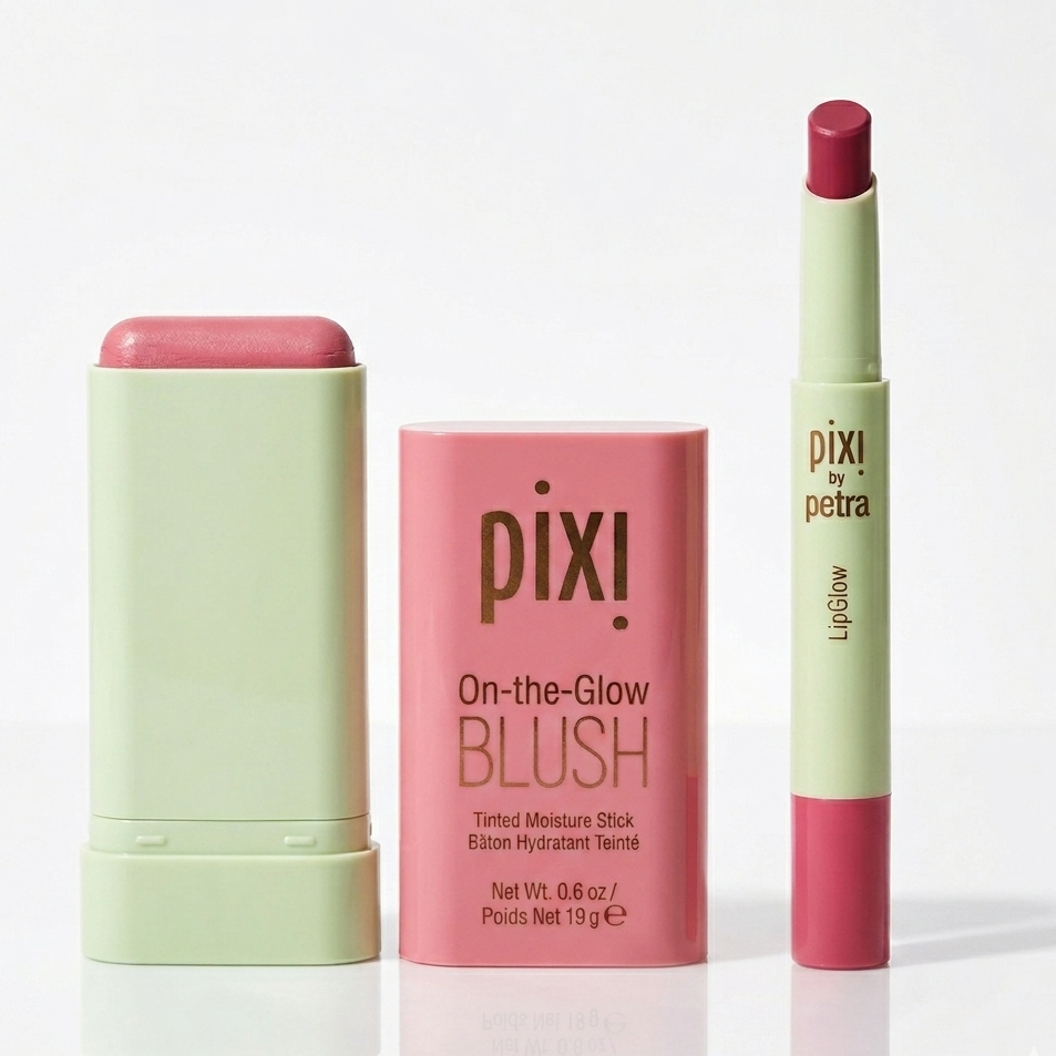 Pixi on the Glow blush + Pixi Tinted Lip Balm