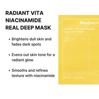 Biodance - Radiant Vita Niacinamide Real Deep Mask pack of 4