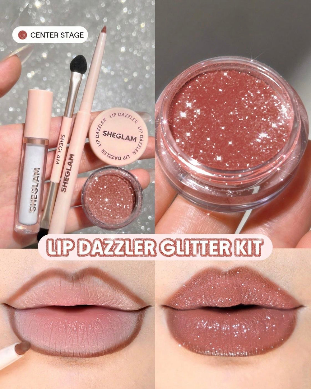 SHEGLAM Lip Dazzler Glitter Kit