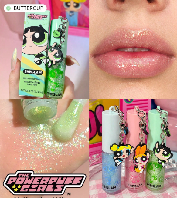 The Powerpuff Girls x SHEGLAM Super Trio Lip Gloss