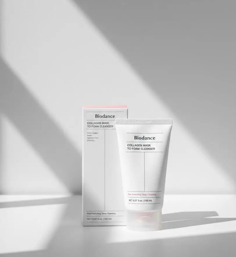 Biodance Collagen Mask To Foam Cleanser.