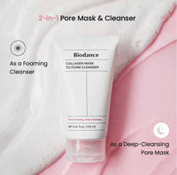 Biodance Collagen Mask To Foam Cleanser.
