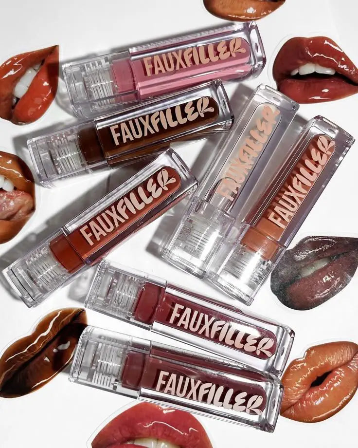Huda Beauty Faux Filler Lip Gloss | Shiny Non-Sticky Lip Gloss