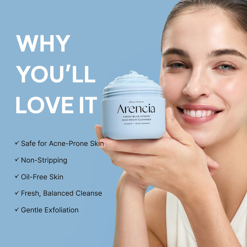 Arencia - Blue Hyssop Rice Mochi Cleanser