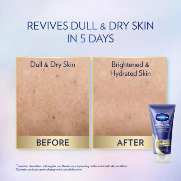 Vaseline® Gluta-Hya Serum Burst Lotion Overnight Radiance Repair 330ml - Image 4