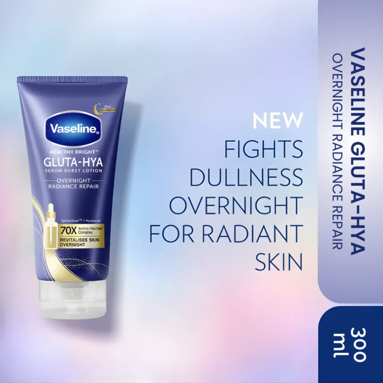 Vaseline® Gluta-Hya Serum Burst Lotion Overnight Radiance Repair 330ml - Image 3