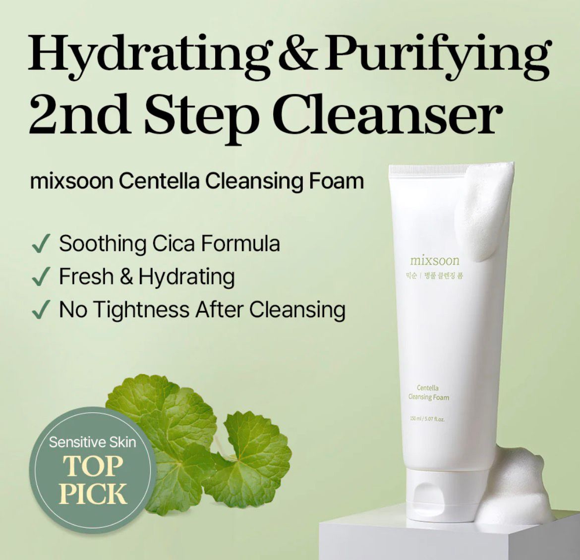 Mixsoon Centella Cleansing Foam - Image 3