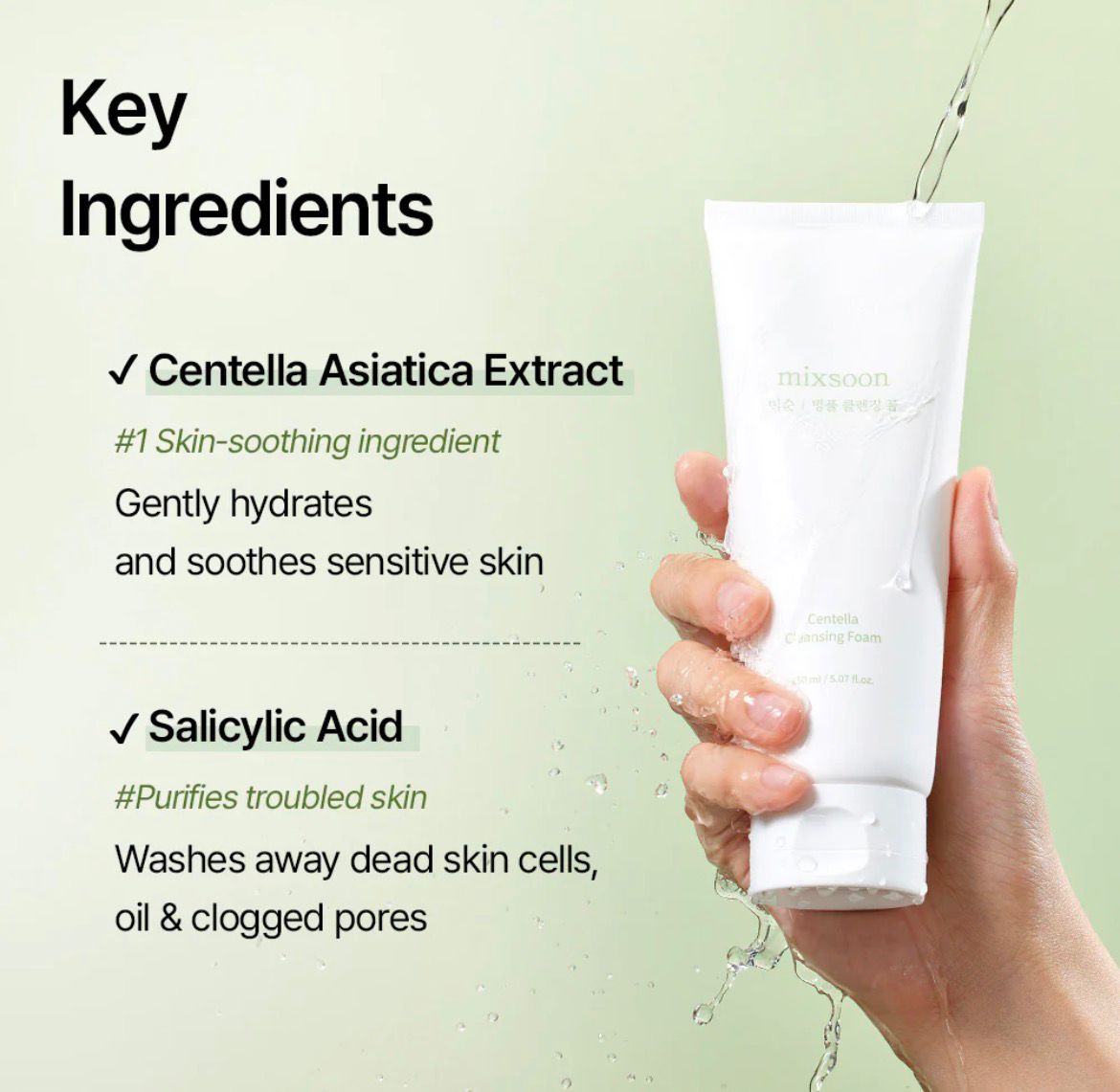 Mixsoon Centella Cleansing Foam - Image 4