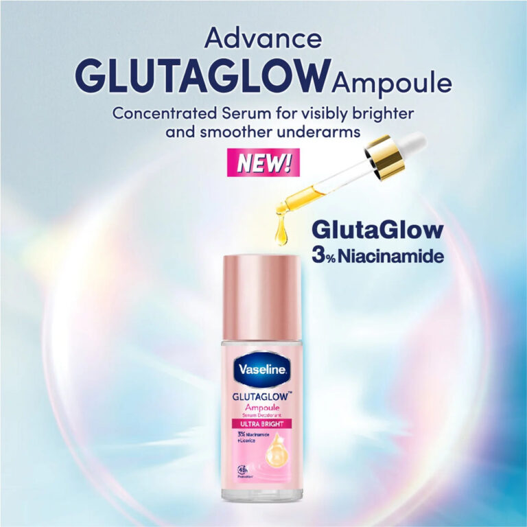 Vaseline PINK Roll-On Glutaglow Ampoule Ultra Bright Deodorant 45ml - Image 2
