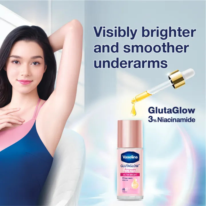 Vaseline PINK Roll-On Glutaglow Ampoule Ultra Bright Deodorant 45ml - Image 3